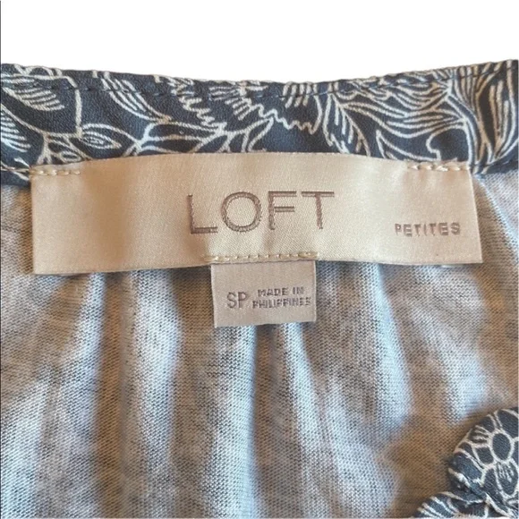 Loft Ruffled Floral Print Top - Picture 7 of 10